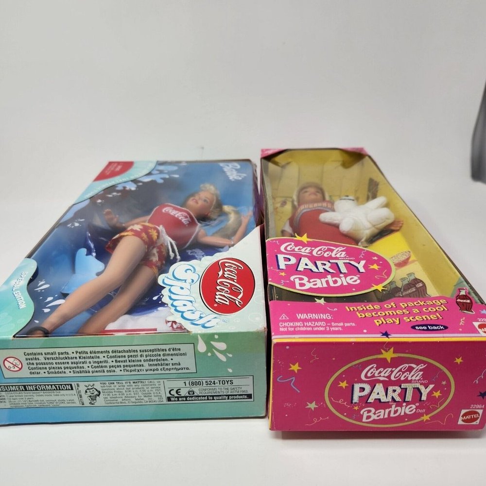 Coca-Cola Barbie Lot of 2 - Coca Cola Splash Barbie and Coca Cola Party Barbie - Picture 12 of 13